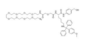 weißes Pulver spaltbare Chemie (S)-2-(32-Azido-5-oxo-3,9,12,15,18,21,24,27,30-nonaoxa-6-azadotriacontanamido)-N-(4-( Hydroxymethyl)phenyl)-6-(((4-methoxyphenyl)diphenylmethyl)amino)hexanamid